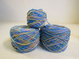 Blue Heron Yarns Beaded Wool Metallic Yarn Nebula 2 Balls 250 Yards Each Wool -- New