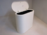 Standard Bathroom Trash Can 3 Gallon White P-RI-GW32 -- New