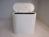 Standard Bathroom Trash Can 3 Gallon White P-RI-GW32 -- New