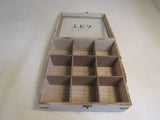Designer Wooden Tea Box With 9 Sections Light Beige -- Used