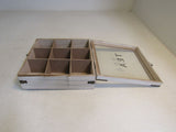 Designer Wooden Tea Box With 9 Sections Light Beige -- Used