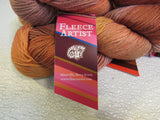 Fleece Artist Woolie Silk 3Ply Hand Dyed Yarn Amber 3 Skeins 252 Yards Each -- New