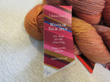Fleece Artist Woolie Silk 3Ply Hand Dyed Yarn Amber 3 Skeins 252 Yards Each -- New