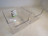 M Design Organizing Bins Lot of 2 9.25in x 9.25in x 8in Clear RI1423 -- New