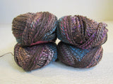 Louisa Harding Yarns Noema Yarn 4 Balls 131 Yards Each Brown/Teal/Peach/Rose -- New