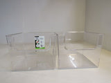 M Design Organizing Bins Lot of 2 9.25in x 9.25in x 8in Clear RI1423 -- New