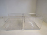 M Design Organizing Bins Lot of 2 9.25in x 9.25in x 8in Clear RI1423 -- New