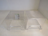 M Design Organizing Bins Lot of 2 9.25in x 9.25in x 8in Clear RI1423 -- New