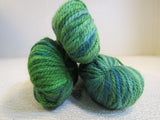 Love Spun Yarns Worsted Weight Yarn 3 Skeins 104 Yards Each Green/Blue/Teal -- New