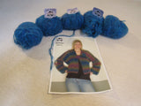 Heirloom Picasso Bulky Yarn Blue 5 Balls 109 Yards Each -- New