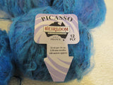 Heirloom Picasso Bulky Yarn Blue 5 Balls 109 Yards Each -- New