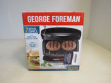 George Foreman 2 Serving Classic Plate Electric Indoor Grill 22-in Cord GR10B -- New