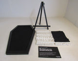 Nomnu Woodworks Halloween Coffin Letter Board Black/White -- New