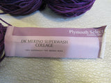 Plymouth Yarn DK Merino Superwash Collage Yarn Fuchsia 3 Balls 130 Yards Each -- New