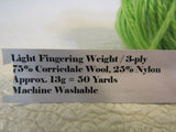 MJ Yarns Simple Sock Light Fingering Weight 3Ply Yarn 4 Balls 50 Yards Each -- New
