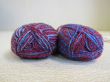 Premier Yarns Echo Yarn 2 Skeins 186 Yards Each Purple/Blue/Rasberry -- New
