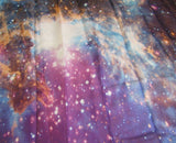 Biscaynebay Fabric Shower Curtain Liner 72in x 72in Black Galaxy Design -- New