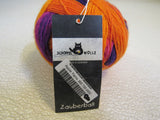 Schoppel Wolle Zuuberball Yarn Ombre 1 Ball 460 Yards Orange/Purple/Pink -- New