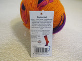Schoppel Wolle Zuuberball Yarn Ombre 1 Ball 460 Yards Orange/Purple/Pink -- New