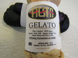Fiesta Gelato Yarn 2 Skeins 260 Yards Each Multiclored Black and Beige -- New
