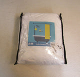 HIG Aubrey Ruffle Shower Curtain 72in x 72in White 146555 Polyester -- New