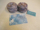 Expression Fiber Arts Sparkle DK Yarn 2 Balls 275 Yards Each Gray/Blue/Mauve -- New