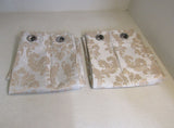 Designer Curtains Lot of 2 84in L x 50in W Cream/Light Beige QC0003 Polyester -- New