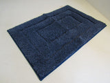 Dexi Sweet Home Bath Rug 24in x 16in Navy Non-Slip Absorbent Polyester -- New