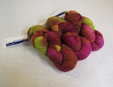 Malabrigo Kettle Dyed Worsted Yarn 3 Skeins 210 Yards Each Rose/Lime Green/Rust -- New