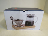 Aquach Pour Over Coffee Maker Silver Stainless Steel -- New