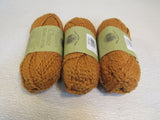 Lion Brand Yarn Natures Choice Organic Cotton Yarn Spice 3 Skeins 150 Yards Each -- New