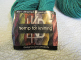 Lana Knits Hemp For Knitting Fingering Weight Yarn Green 3 Skeins 165 Yards Each -- New