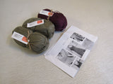 Yarnz2Go Sport Weight Yarn Maroon/Khaki 3 Skeins 305 Yards Each -- New