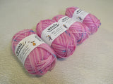 Woolly Jack and Jill DK Yarn Pink/Turquoise 4 Skeins 109 Yards Each -- New