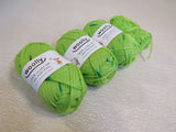 Woolly Jack and Jill DK Yarn Lime/Green 3 Skeins 109 Yards Each 100% Pure Wool -- New