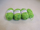 Woolly Jack and Jill DK Yarn Lime/Green 3 Skeins 109 Yards Each 100% Pure Wool -- New