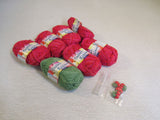 Cotton Licious Sweater Kits Yarn Sunset/Fern 7 Skeins 84 Yards Each -- New