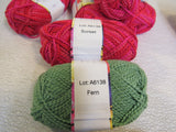 Cotton Licious Sweater Kits Yarn Sunset/Fern 7 Skeins 84 Yards Each -- New