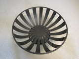 Designer Decorative Bowl Basket 11in x 11in x 5in Dark Gray Sturdy Metal -- New