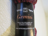 Tahki Yarns Gemini Novelty Yarn 1 Skein 49 Yards Rust/Raspberry/Black -- New