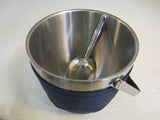 Designer Ice Bucket and Scoop 7.5in L x 7.5in W x 9.5in H Silver Metal -- New
