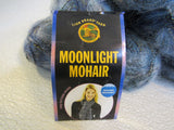 Lion Brand Yarn Midnight Mohair Yarn 7 Skeins 82 Yards Each Blue/Silver/Metallic -- New