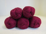 Cascade Yarns Pacific Yarn Crimson 5 Skeins 213 Yards Each -- New