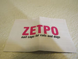 Zetpo Nail Caps for Cats and Dogs Clear Small -- New