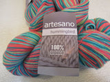 Artesano Humming Bird Yarn Multicolored 3 Skeins 327 Yards Each 100% Pure Alpaca -- New