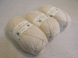 Rowan Pure Wool Superwash Worsted Yarn Crème 3 Skeins 219 Yards Each 100% Wool -- New