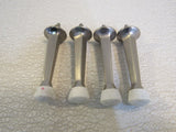 Standard Rigid Door Stops Lot of 4 3in Brushed Nickel -- Used