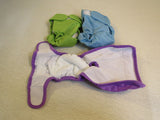 Pet Magasin Reusable Female Dog Diapers/Panties Lot of 3 Velcro Adjustable -- Used