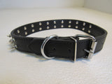 Designer Spiked Pet Collar 27in Black/Silver -- New