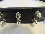 Designer Spiked Pet Collar 27in Black/Silver -- New